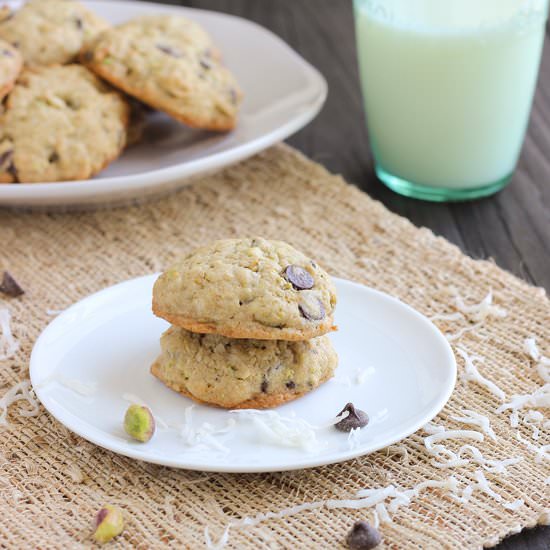 Chocolate Chip Pistachio Cookies