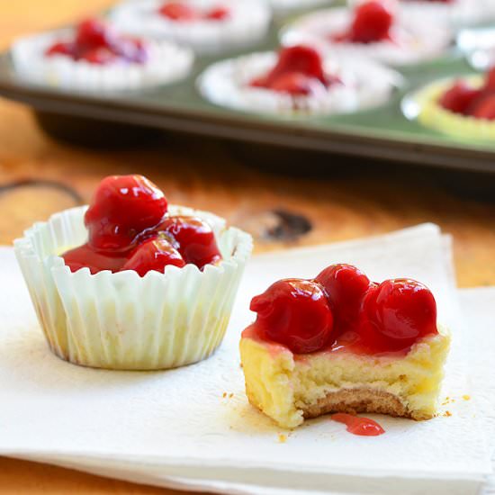 Mini Cherry Cheesecakes