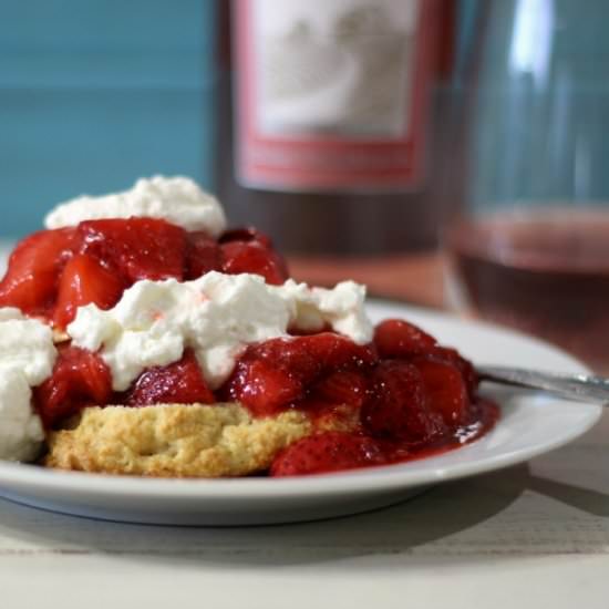 Pink Moscato Strawberry Shortcake
