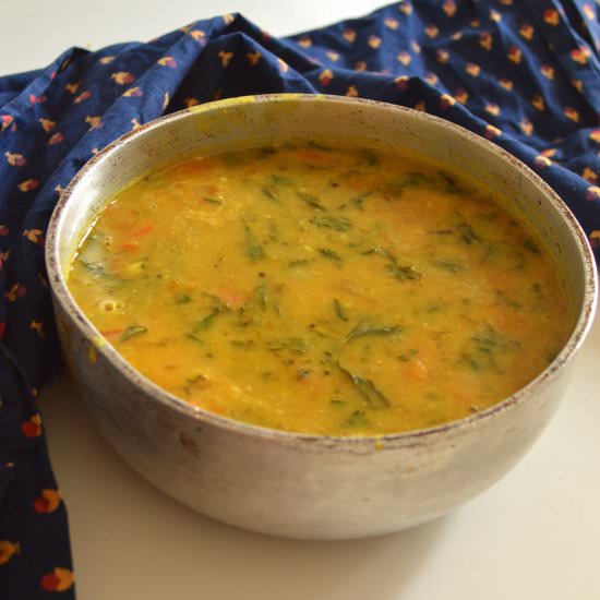 Lentil Soup with Fenugreek Leaves
