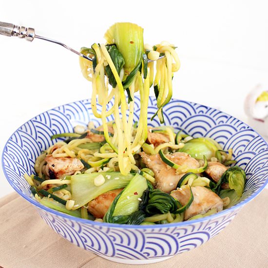 Bok Choy Zucchini Noodles