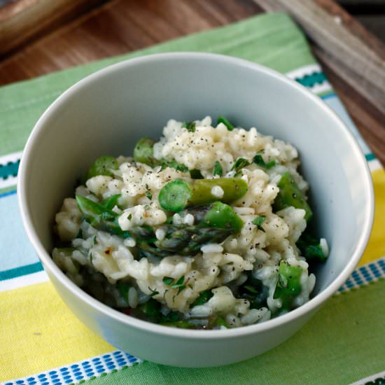 Green Aspargus Risotto