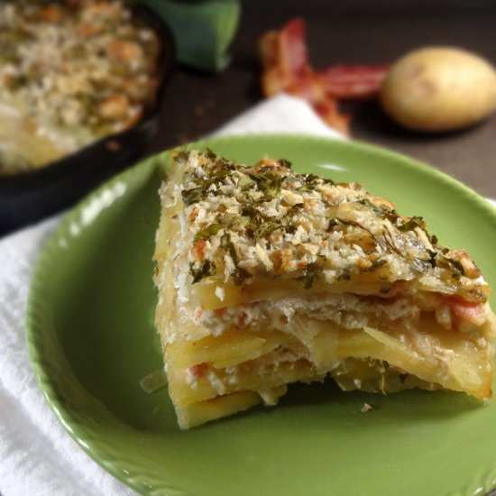 Creamy Bacon Leek & Potato Skillet