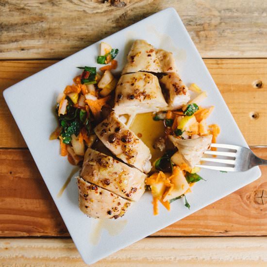 Spicy Maple Gruyere Stuffed Chicken
