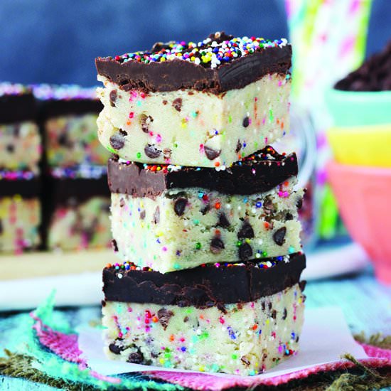 Funfetti Cookie Dough Truffle Bars