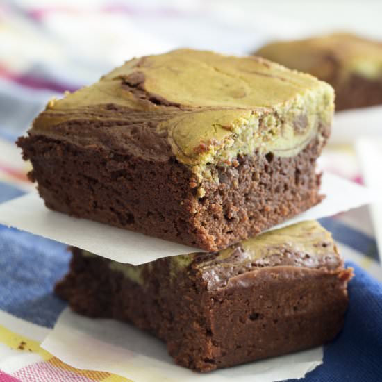 Green Tea Cream Cheese Brownies.