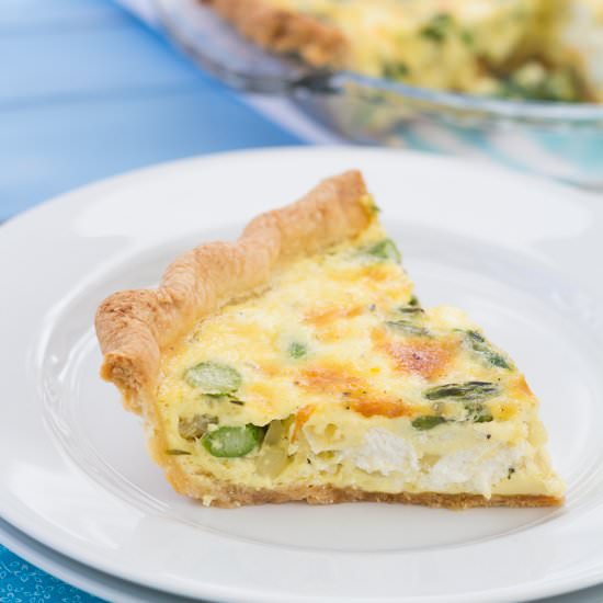 Asparagus and Goat Cheese Quiche