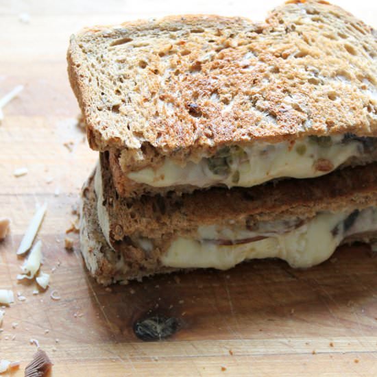 Mushroom swiss grilled cheese