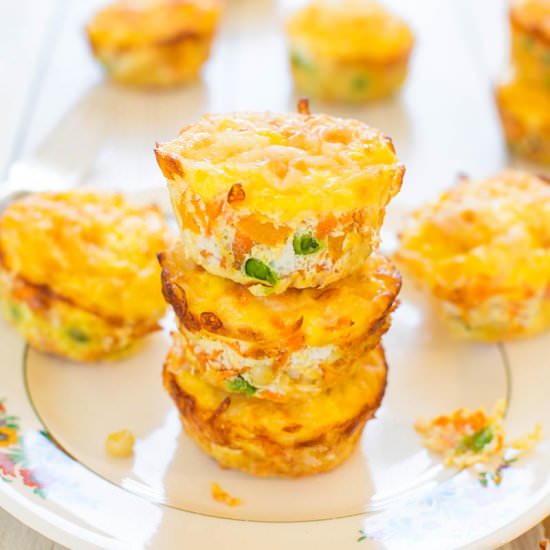 100-Cal Cheese, Veg & Egg Muffins