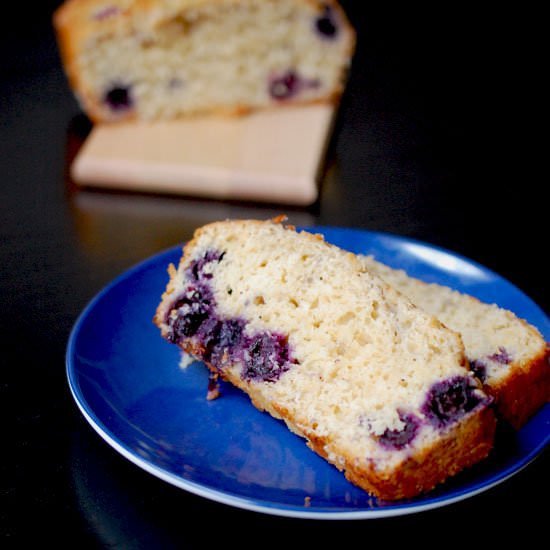 Blueberry lemon Greek yogurt bread