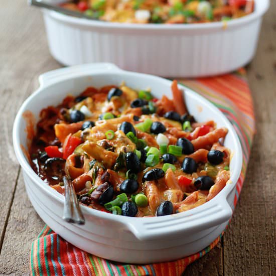 Veggie-Filled Enchilada Pasta