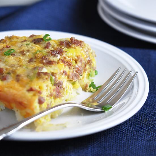 Hash Brown-Crusted Quiche