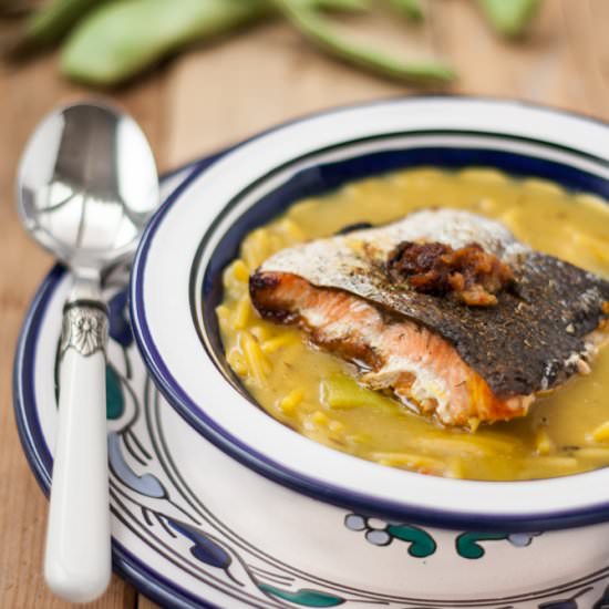 Oriental Salmon and Noodles
