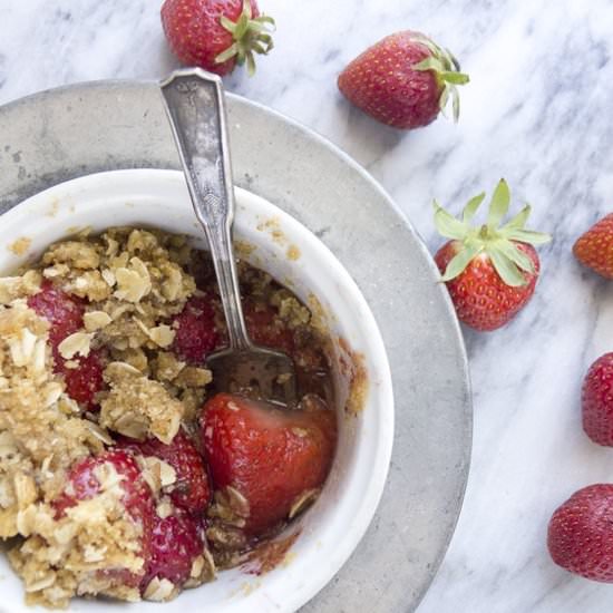 Gluten Free Strawberry Crumble