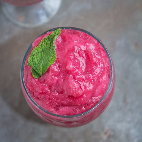 Rhubarb Green Tea Slush