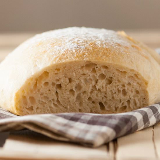 No-knead bread with yogurt