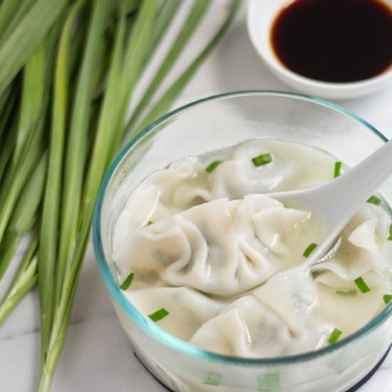 Pork and Chives Dumplings (韭菜餃子)
