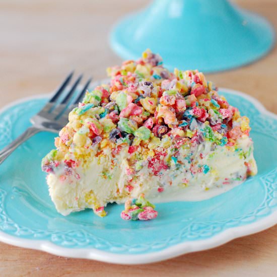 Fruity Pebble Crunch Ice Cream Cake