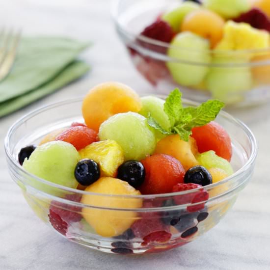 Summer Fruit in Mint & Ginger Syrup