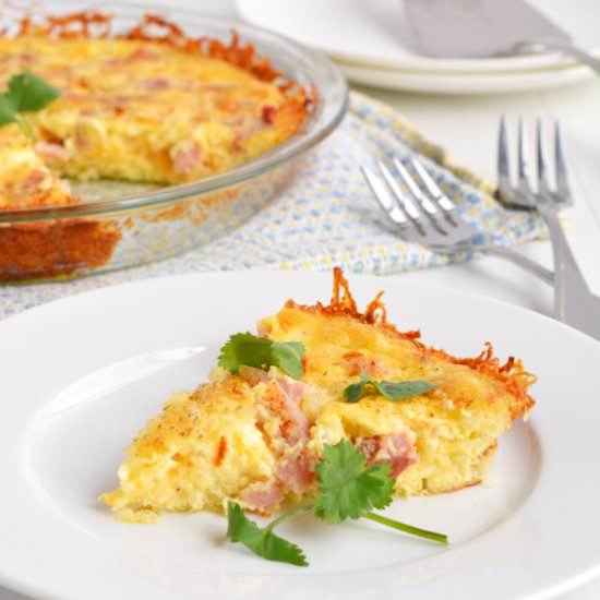 Cheesy Hash Brown Quiche