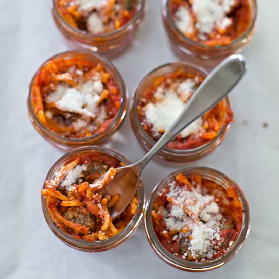 Mini Spaghetti and Meatballs