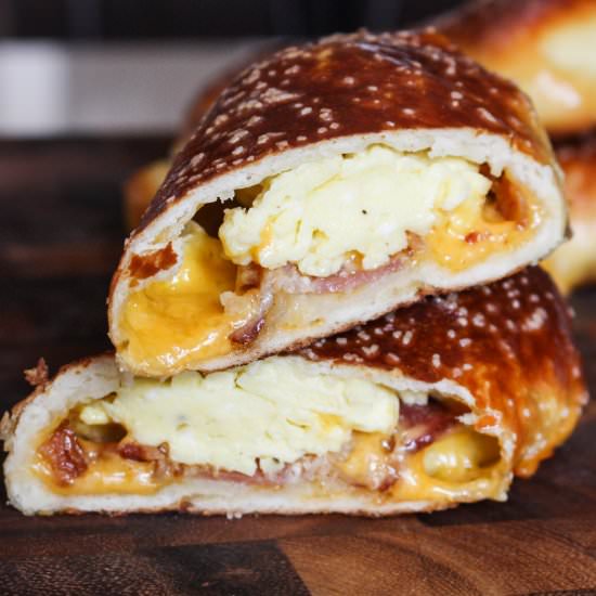 Breakfast-Stuffed Soft Pretzels