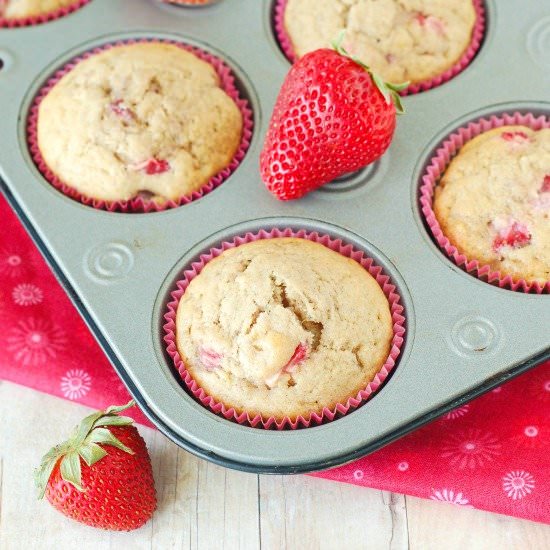 Strawberry Coconut Banana Muffins