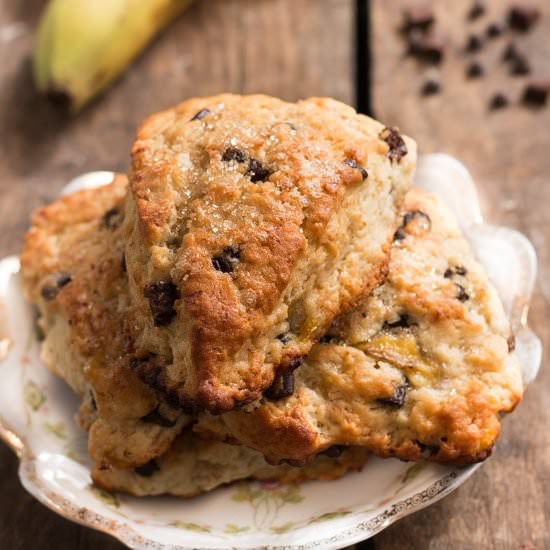 Banana Chocolate Chip Scones