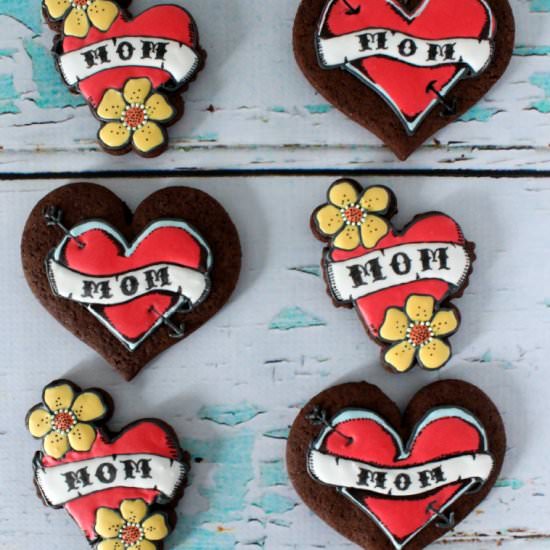 Mom Tattoo Cookies