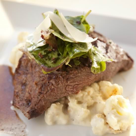 Flank Steak & Cauliflower Gratin