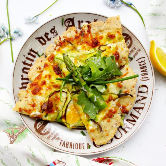 Asparagus Alfredo Pizza