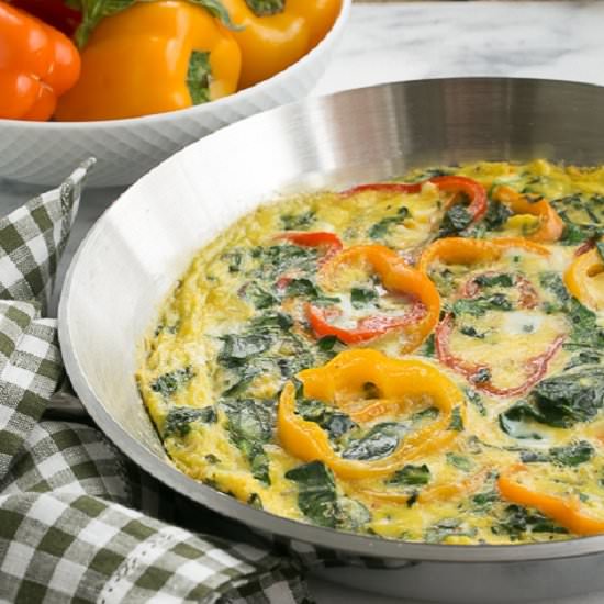 Spinach Bell Pepper Frittata