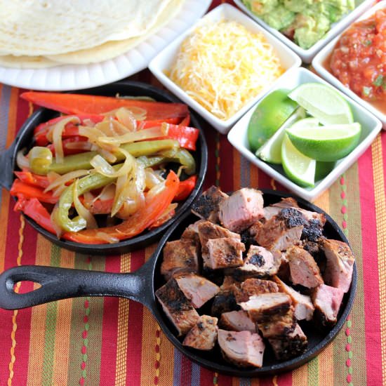 Grilled Pork Tenderloin Fajitas