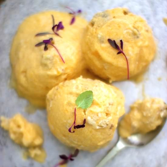 Papaya and Coconut Milk Ice Cream!