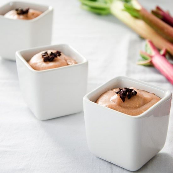 Millet Pudding with Rhubarb