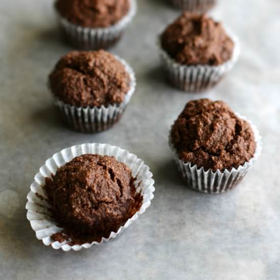 Paleo and Vegan Chocolate Muffins