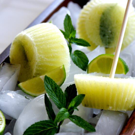 Cucumber Lime Cocktail Ice Pops