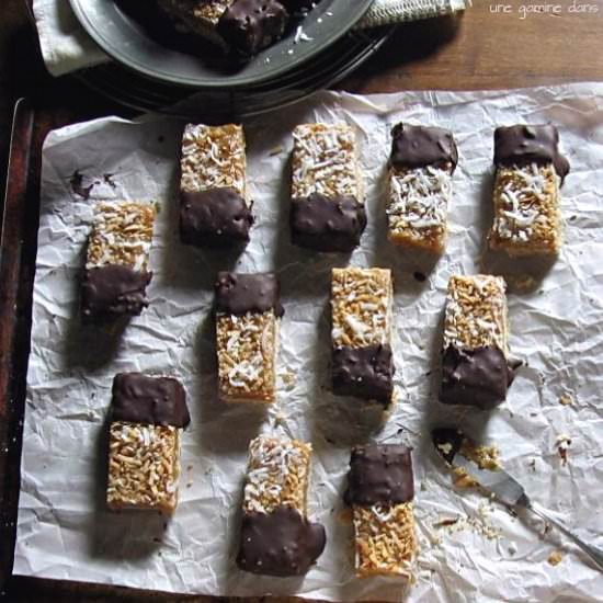 Caramel Coconut Caramel-Honey Bars