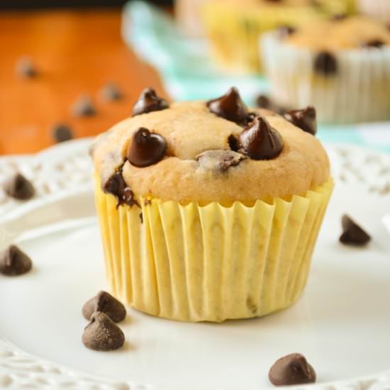 Skinny Banana Chocolate Muffins