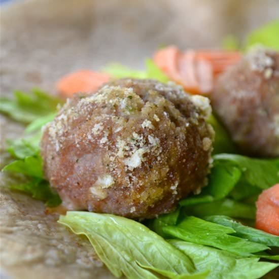 Cheesy Pizza Turkey Meatballs