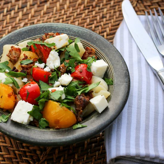 Chorizo and Feta Pasta