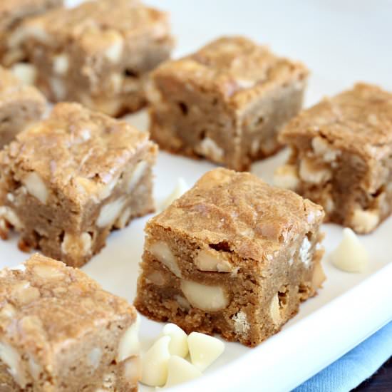 White Chocolate and Nut Blondies