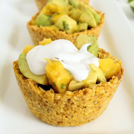 Plantain Cups with Mango