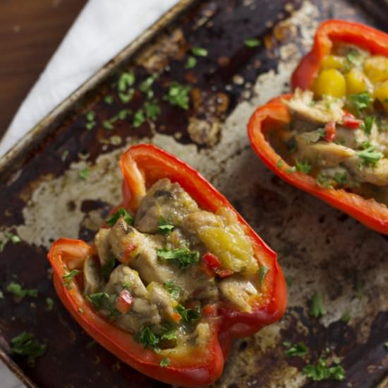 Mango Chicken Stuffed Peppers