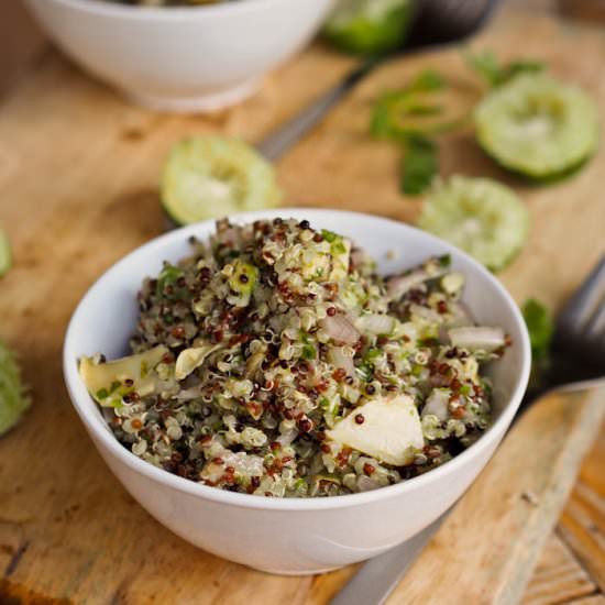 Quinoa w Artichokes and Avocado