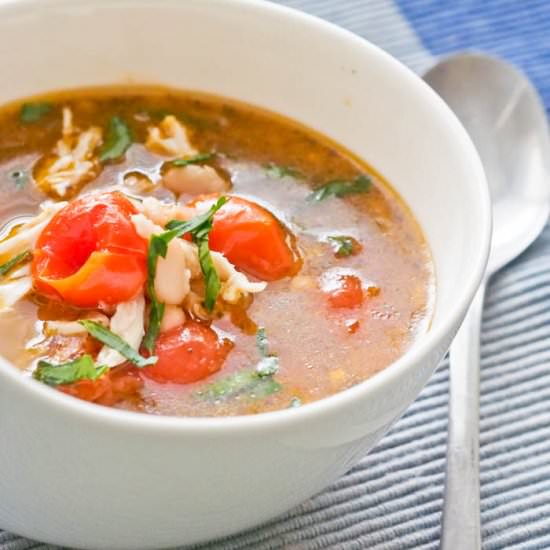 Chicken Soup W Tomatoes White Beans