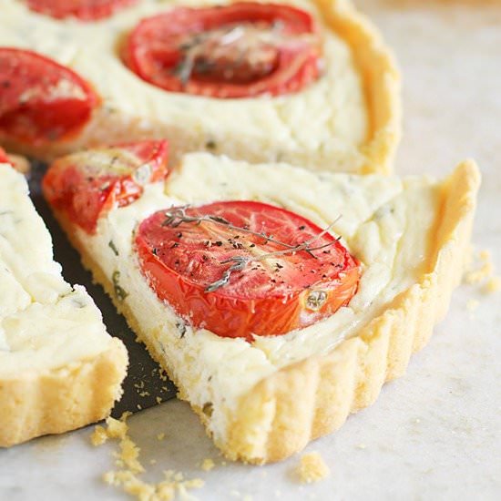 Polenta Crust Tomato Tart