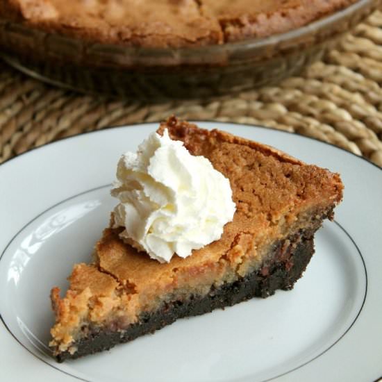 Peanut Butter Choc Chip Chess Pie