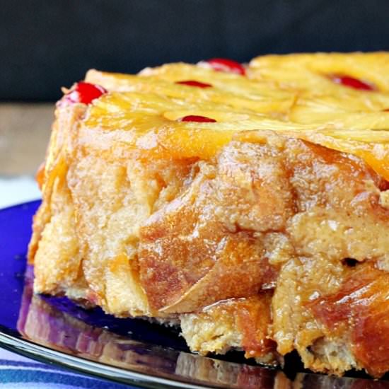 Pineapple Upside Down Bread Pudding