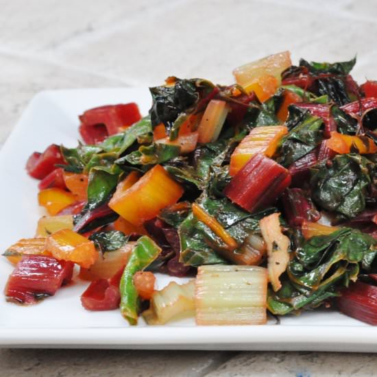 Sauteed Rainbow Chard